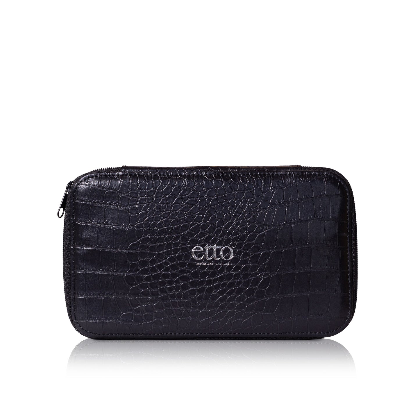 Vegan Leather Crocodile Embossed Toiletries Box