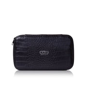 Vegan Leather Crocodile Embossed Vanity Case