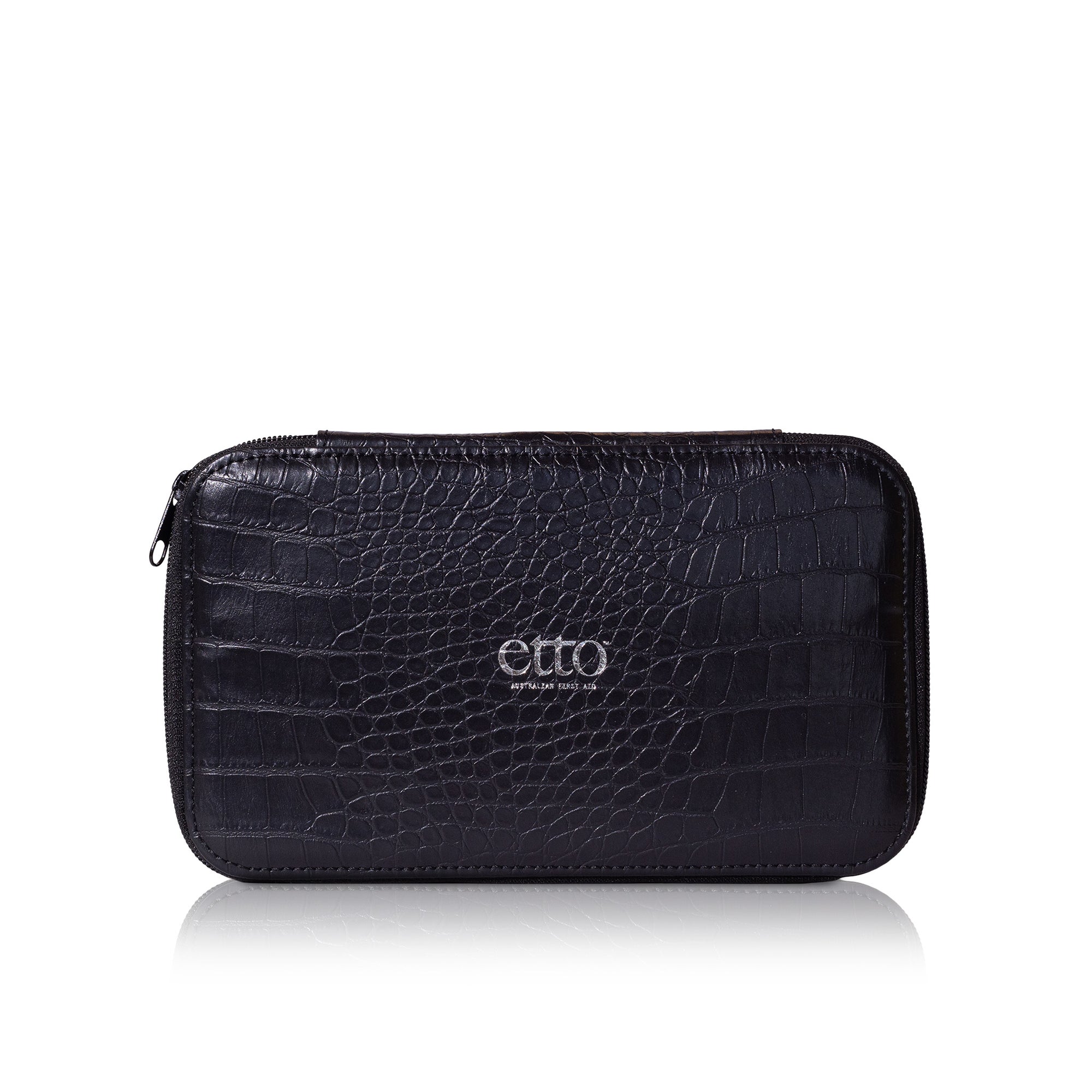 Vegan Leather Crocodile Embossed Vanity Case
