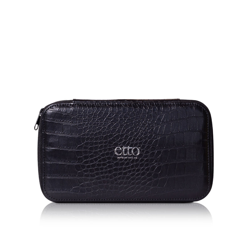 Vegan Leather Crocodile Embossed Vanity Case