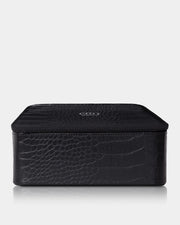 Vegan Leather Crocodile Embossed Vanity Case
