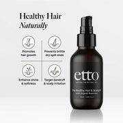 The Healthy Hair & Scalp Oil & Soft Silicone Scalp Massage Tool | Organic Rosemary & Coconut