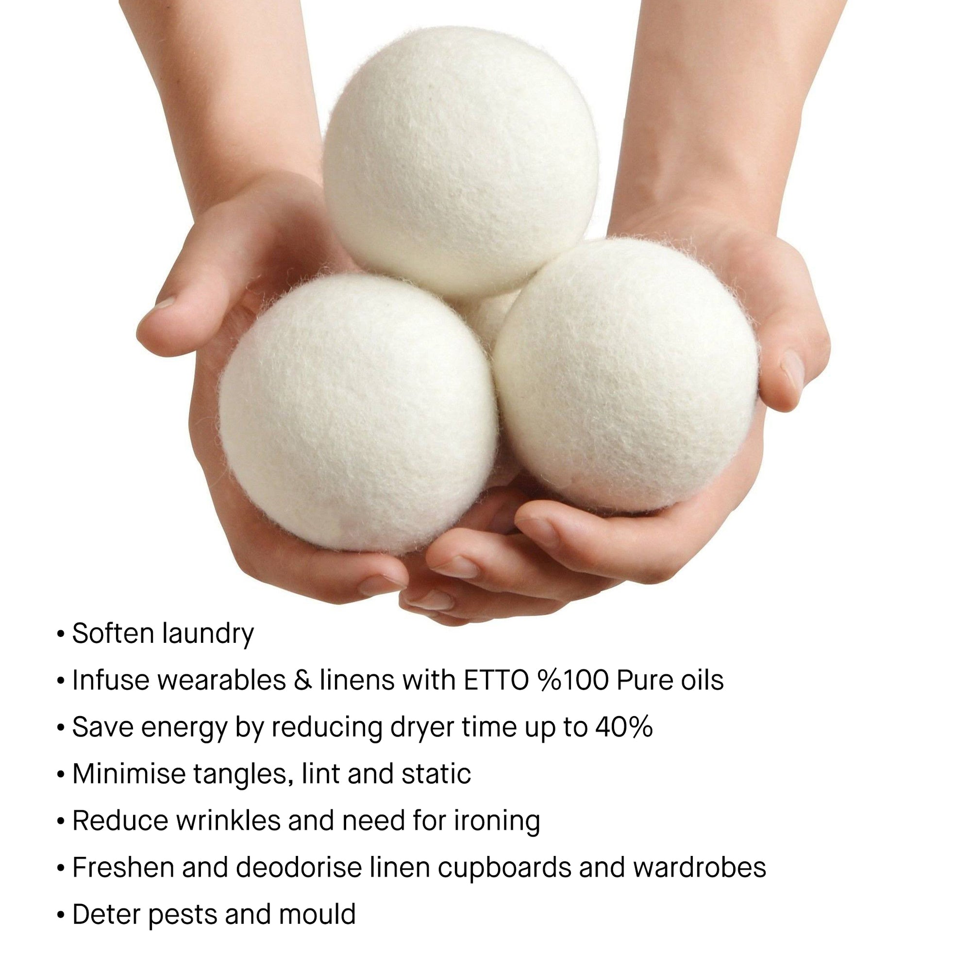 100% Wool Dryer & Wardrobe Balls
