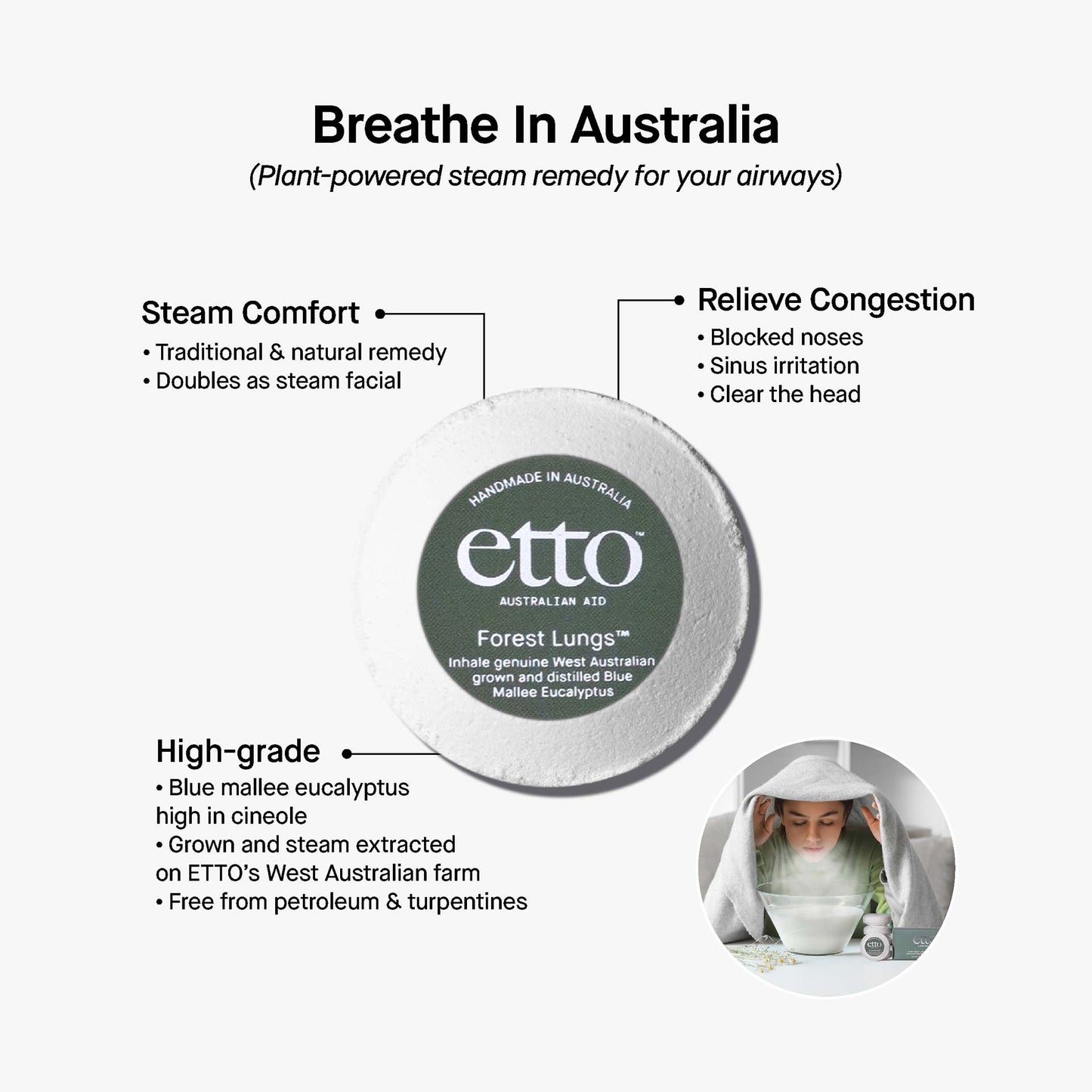 Forest Lungs™ Steam Inhalers, Naturally Relieve Nasal Congestion