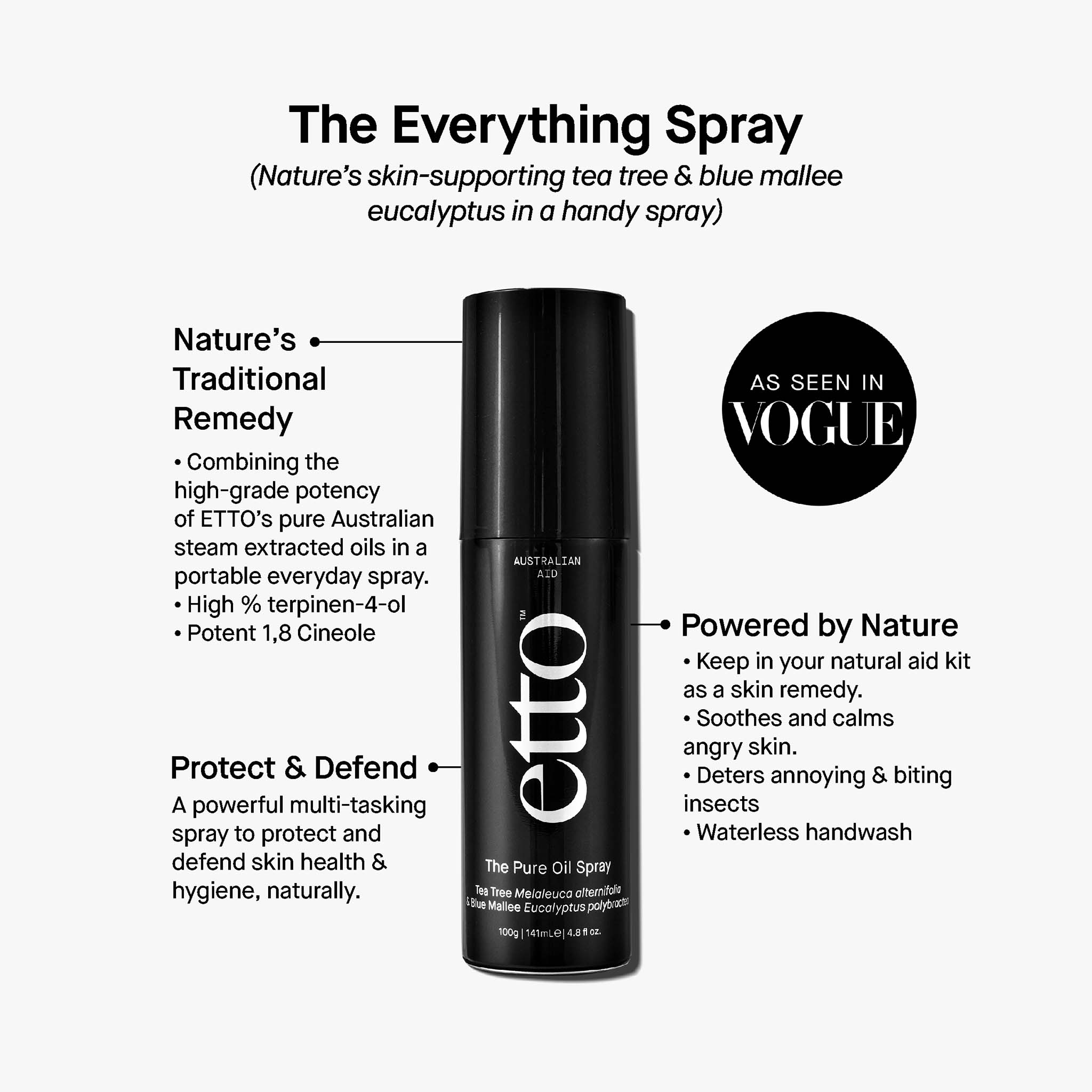 The Pure Oil Spray, Purify, Soothe & Refresh Skin Remedy